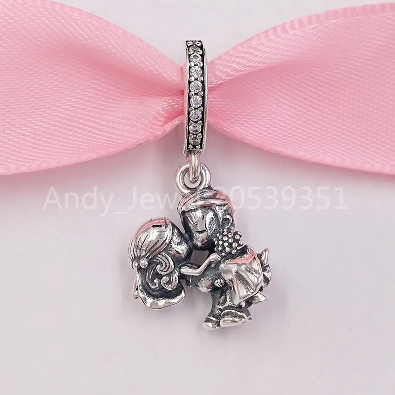 Andy Jewel autentico argento sterling 925 perline coppia sposata ciondola charms adatto per bracciali gioielli stile Pandora europeo collana 798896C01