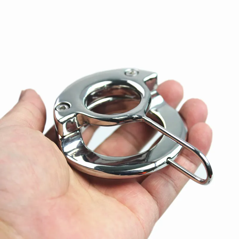 Stainless Steel Cockrings Scrotum Stretcher DD Weight Ring Pendants Penis Lock JJ Eggs Rings Sex Toys BB326