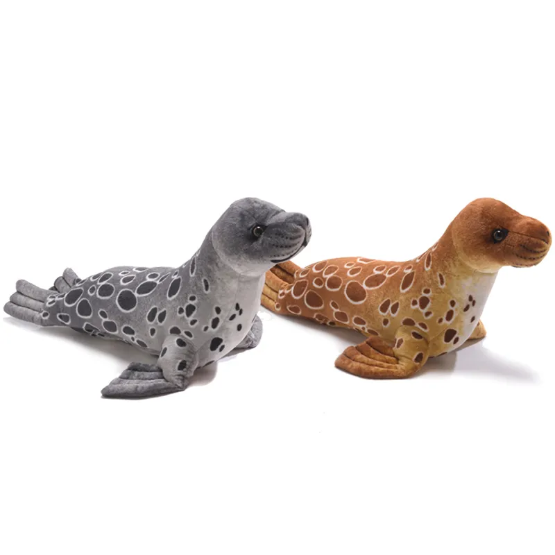 Ocean Stuffed Plush Seal Animal Toys, 2024 Gifts For Kids Brown & Gray, 55cm From Smilesky1, 16