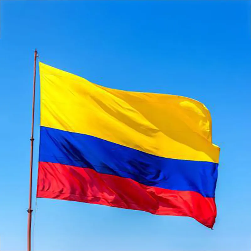90 * 150 cm Kolombiya Cumhuriyeti Bayrağı Afiş 3x5ft Kolombiya Güney Amerika Polyester Hayranları Tezahürat Bayrakları parti Süslemeleri DHL GEMI WX9-1454