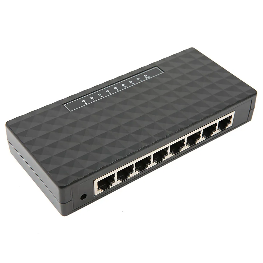 Freeshipping 8-Port جيجابت التبديل محور LAN 10/100 / 1000Mbps كامل دوبلكس جيجابت إيثرنت شبكة سطح المكتب