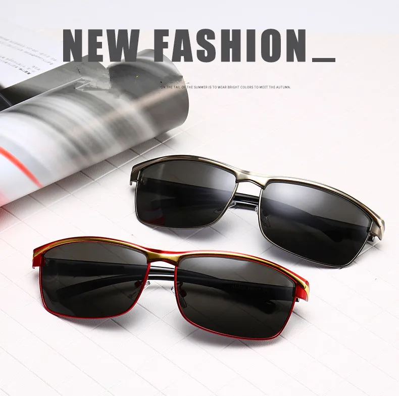 occhiali da sole polarizzati per il negozio 4s fornisce uomini all'interno di occhiali da guida con polarizzatore a pellicola blu occhiali da sole di tendenza della moda