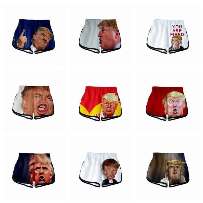 Trump imprimé Shorts Pantalon taille haute Hip Hop rue Trump élastique Imprimer été Pantalons simple Shorts Mode Boutique Pantalon 10styles LT1380