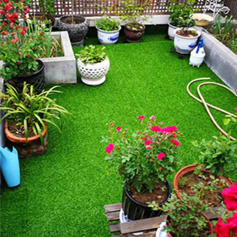 100x100cm Artificial Lawn Decoração ao ar livre Decoração verde Green Turf Playground Wedding Plástico Plástico Decoração de jardim de tapete falso