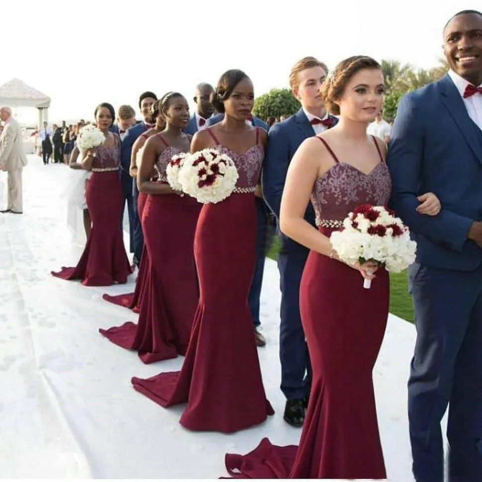 bridesmaid dresses burgundy