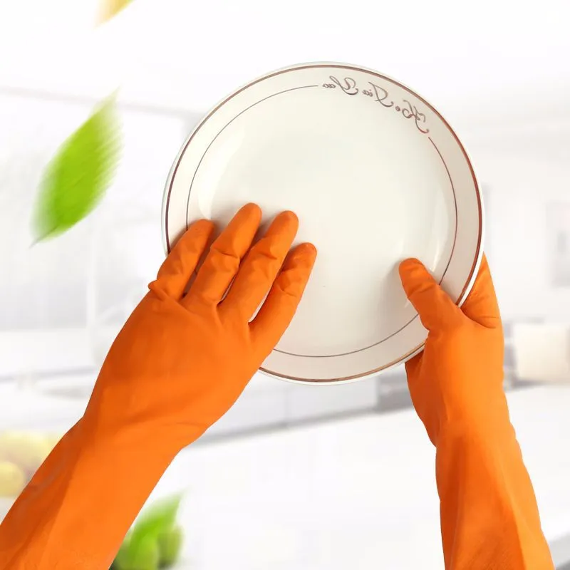 Rękawiczki lateksowe Wodoodporne sprzątanie sprzątanie antypoślizgowe zimowe mycie mycia ubrań gumowe rękawice do domu narzędzia kuchenne