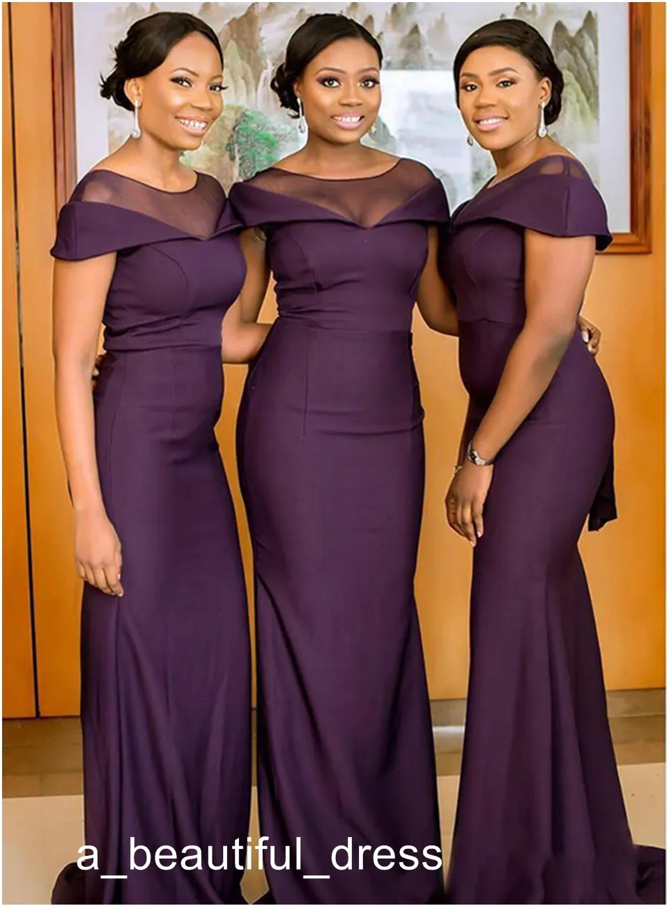 purple plus size dresses for weddings