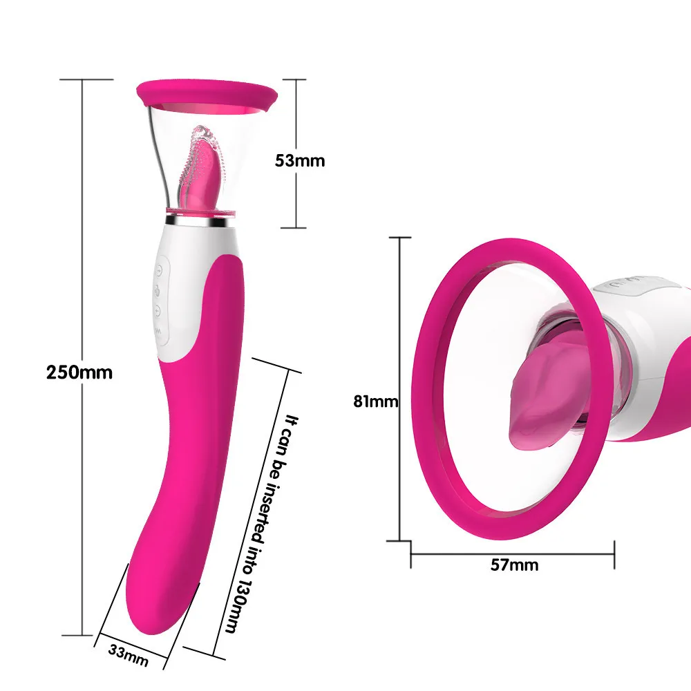 Vibromasseur Femme à Langue Et Aspiration - Stimulation Clitoris Et Mamelons - Neuf Non Utilisé