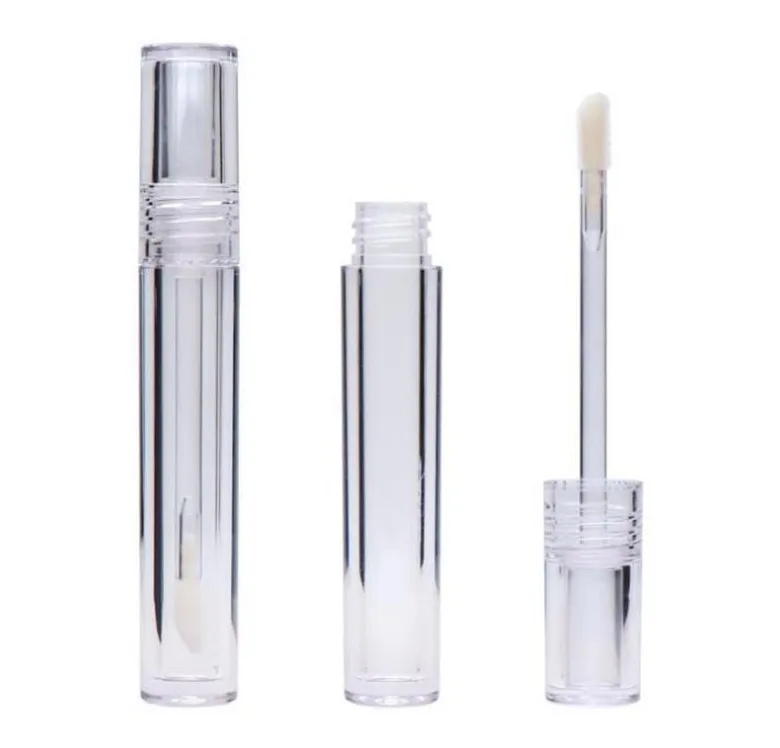 Tubes de brillant à lèvres vides Tubes de brillant à lèvres 7.8 ML Tubes de brillant à lèvres transparents ronds avec baguette vide clair EEA1713 100 pièces