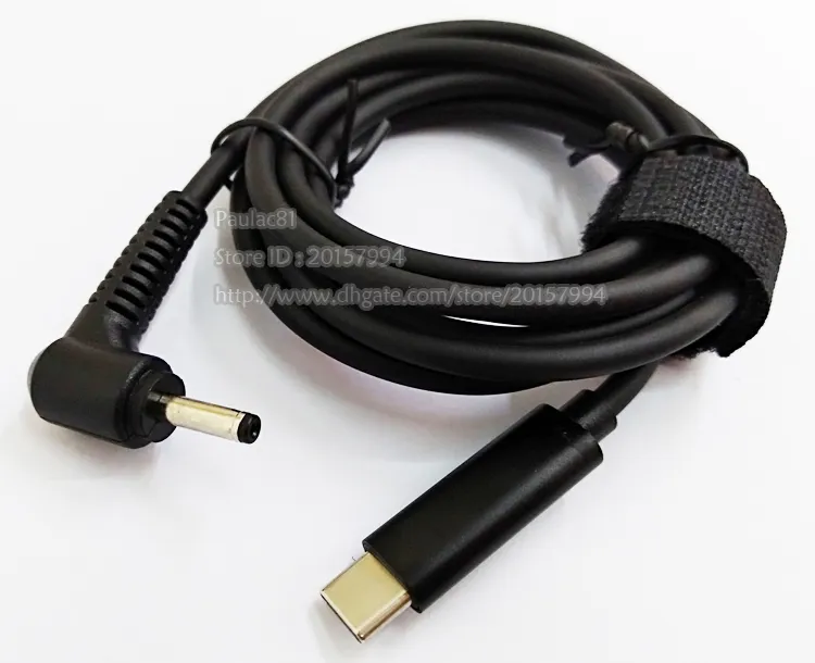 Type-C-kabels, 90 graden Hoekige DC 3.5 * 1.35mm Male Type C Male PD Opladen Power Adapter Kabel voor Laptop / 2PCS