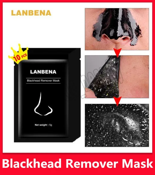 .Famous Lanbena Siyah Maske Yüz Bakımı Maskesi Temizleme Yırtılma Tarzı Gözenek Şerit Derin Temizlik Burun Akne Siyah Nokta Remover Yüz Maskesi