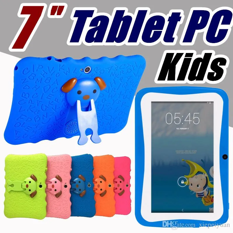 Kids Brand Tablet PC 7" Quad Core children tablets Android 4.4 Allwinner A33 google player wifi big speaker protective cover