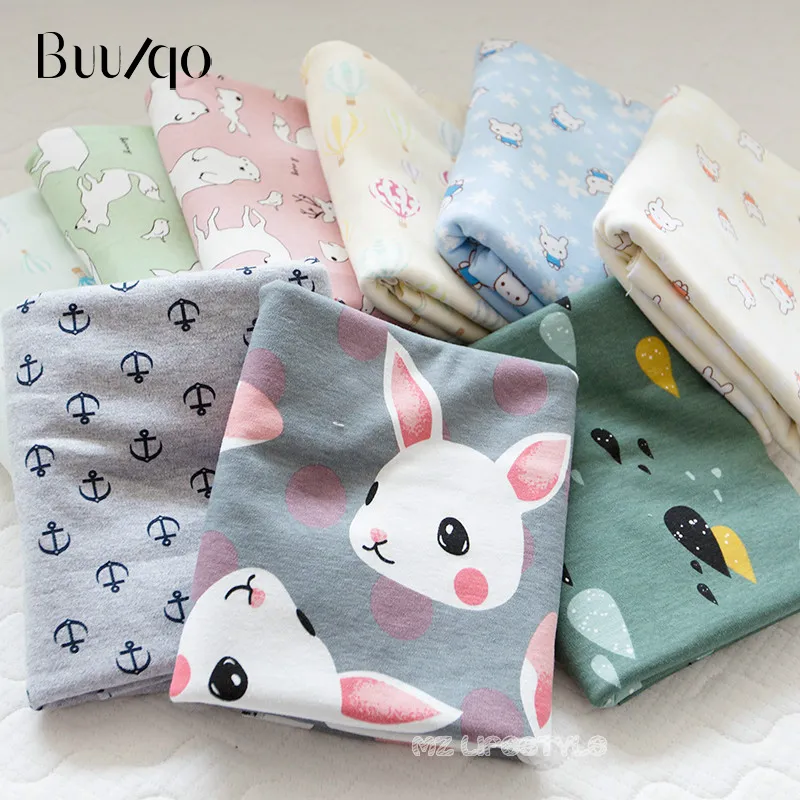 Buulqo New Arrival Cotton Knitted Fabric Stretchy Printed Cartoon