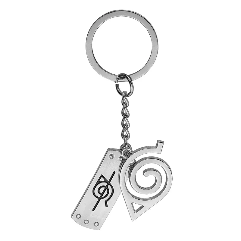 New Naruto Sasuke Uchiha Sharingan Keychain Anime Pendant Key Chain Can