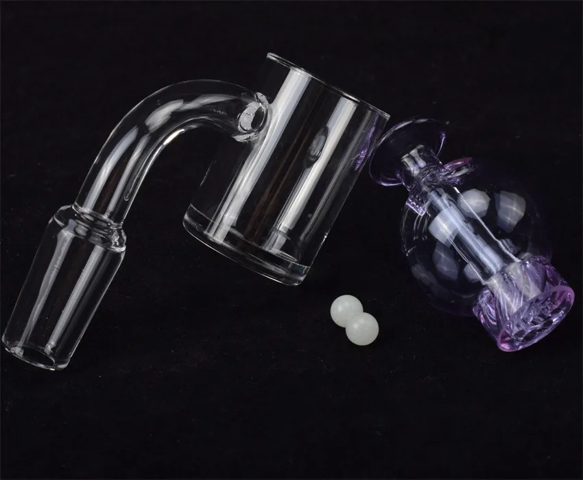 25mm XL Quartz Banger med glas Spinning Carb Cap 10mm 14mm 18mm Man Kvinna Naglar för DAB Rigger Glas Vatten Bongs