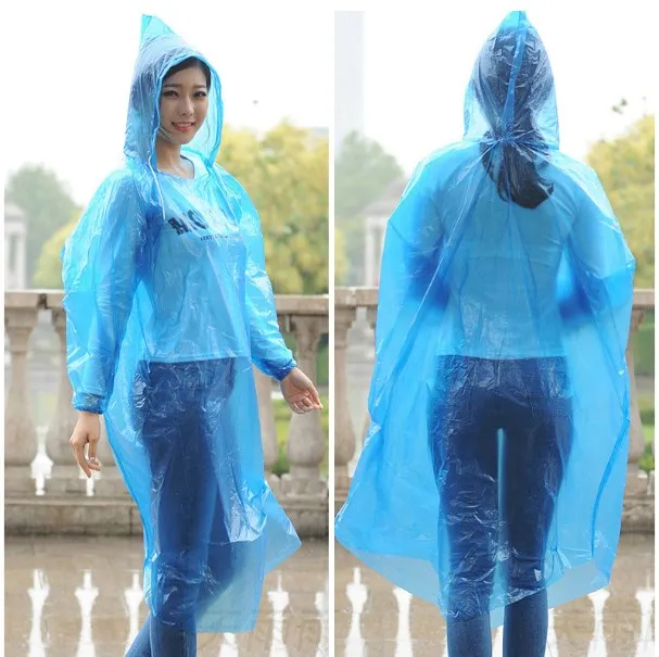 Chubasquero reutilizable para hombre y mujer, Poncho Impermeable de EVA,  cubierta de plástico con capucha, a la moda - AliExpress