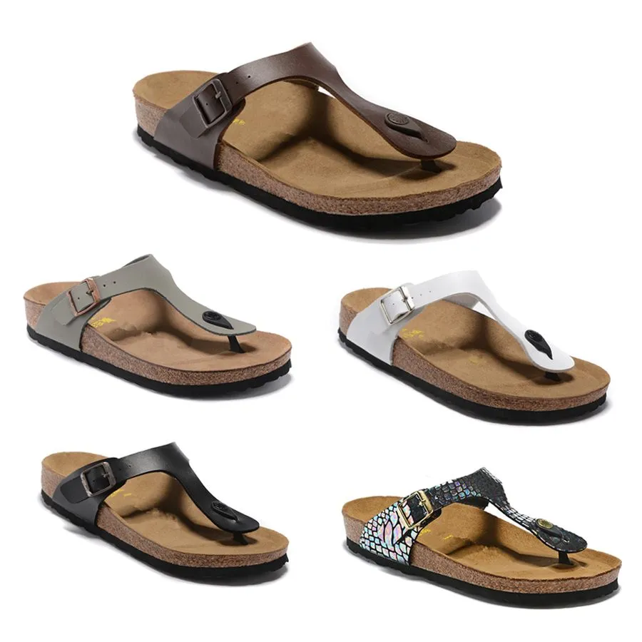 Gizeh High Quality Brand Designer Cork slippers Men Summer Rubber Sandals Beach Slide Fashion Scuffs Slippers Indoor Shoes Size EUR 34-46