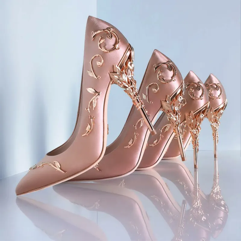 핑크 편안한 디자이너 웨딩 신부 신발 실크 얼룩 에덴 힐 신발 웨딩 저녁 생일 파티 댄스 파티 신발 슬립