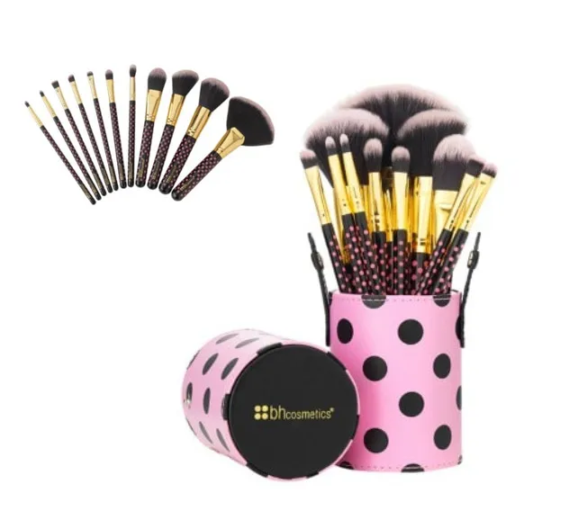 11PCS Makeup Brush Set Kosmetika Borstar + Cylinder Ögonskugga Ansikte Guldpunkt Makeupborste Multipurpose Skönhet Kosmetiska Verktyg Borstar GGA1894