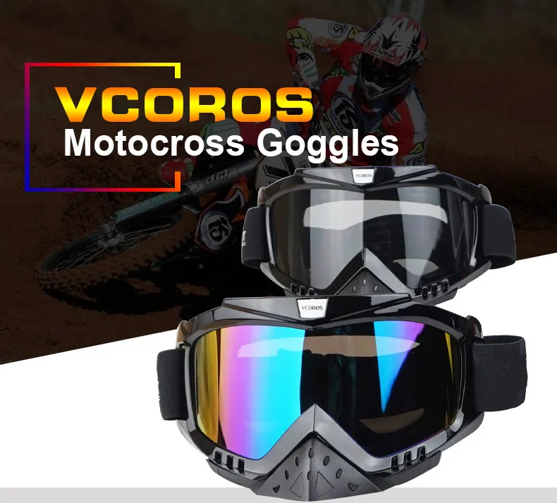 New Vcoros brand Gafas motorcycle goggles helmet glasses moto helmets glasses masque motocross goggles ski windproof eyewears (4)