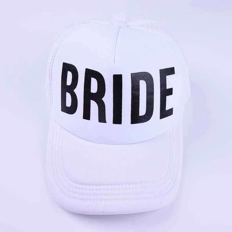 5スタイルチームの花嫁野球帽の野球の帽子Bachelorettのパーティー帽子の花嫁Diyパーティーの装飾バレンタインの結婚式の装飾供給、w