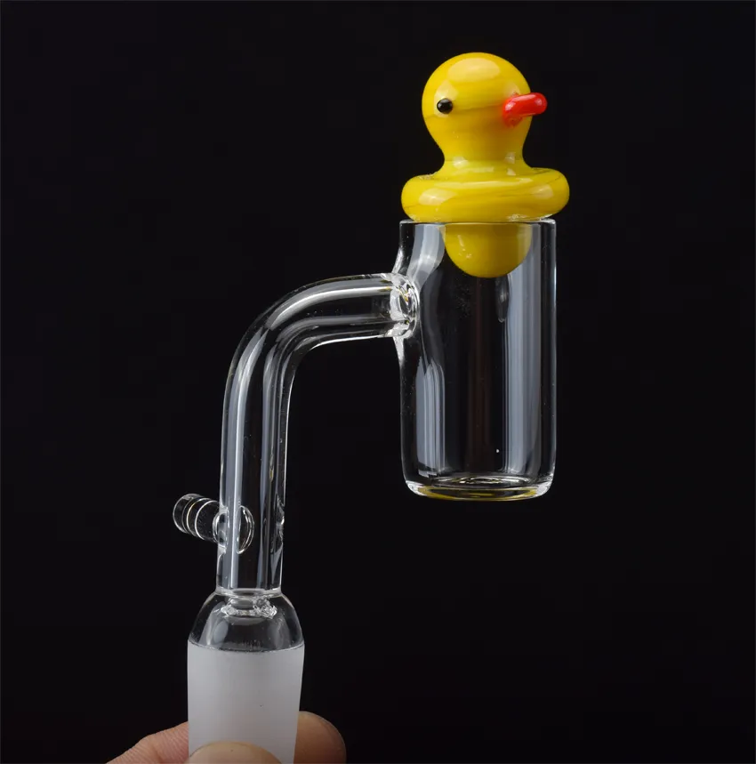 16 milímetros 20 milímetros de quartzo Enail Banger Prego Com Pato Carb Cap 10 milímetros 14 milímetros 18 milímetros Masculino Feminino Quartz Banger Nails para o vidro Bongos Dab Rigs