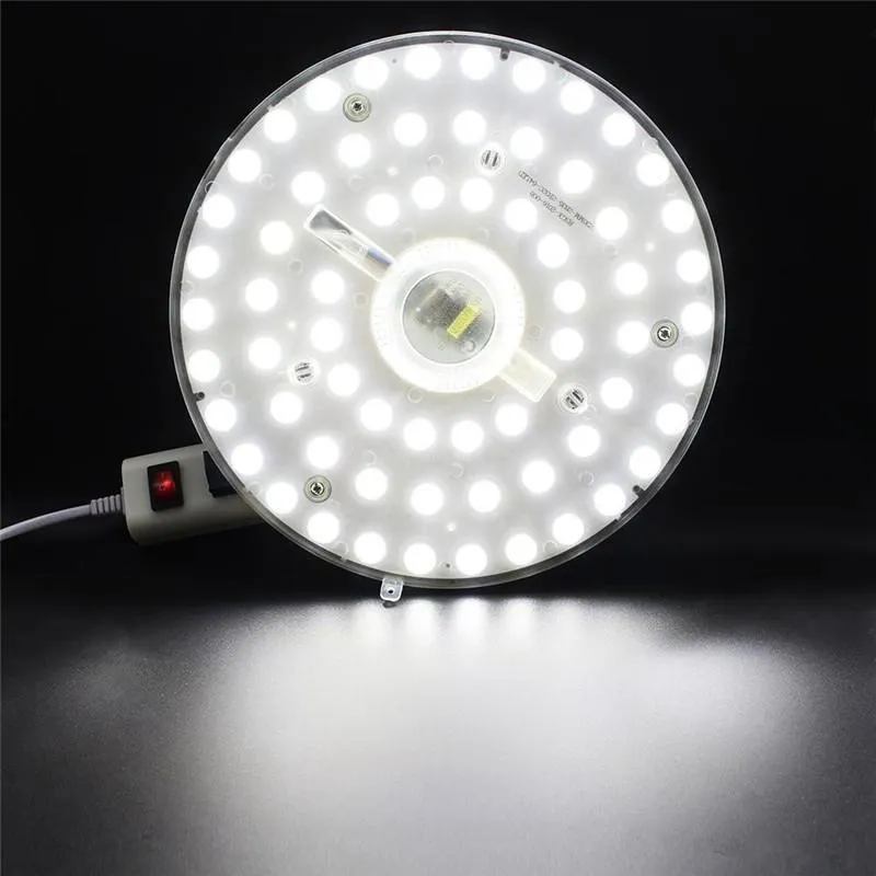 Panneau d'éclairage circulaire à LED SMD, panneau de plafond rond, panneau  de lampe circulaire, ampoules, 36W, 34W, 18W, 12W, AC 220V, 230V, 240V -  AliExpress