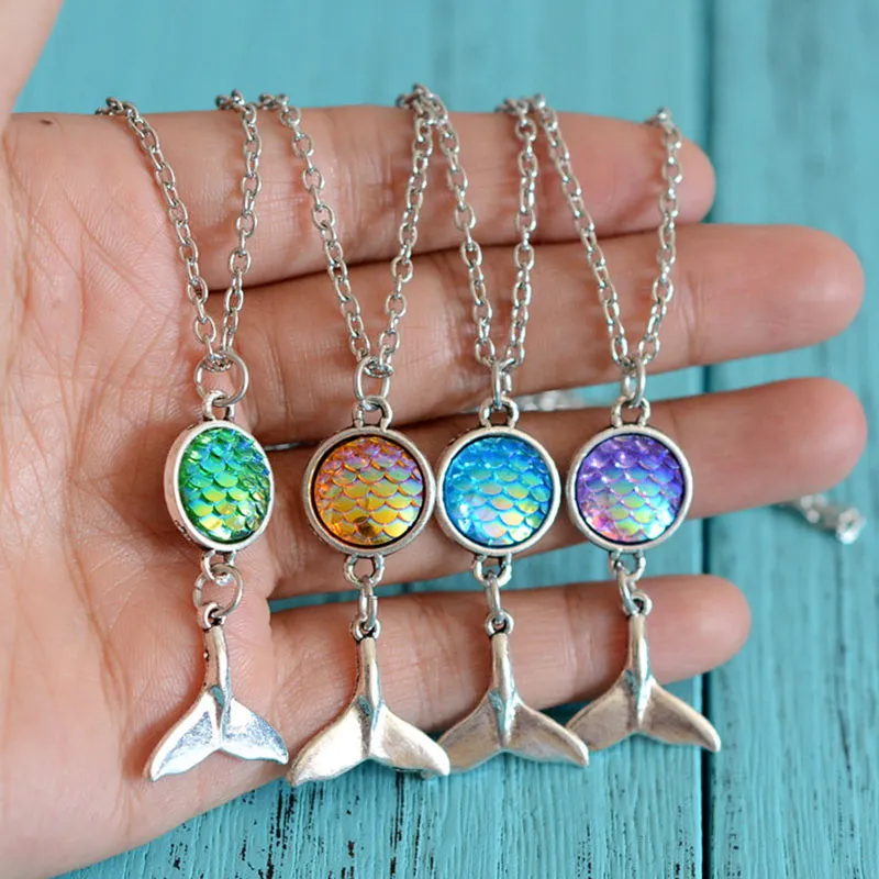 Fashion Mermaid Scale Necklace, Fish Scale Necklace, Mermaid Necklaces