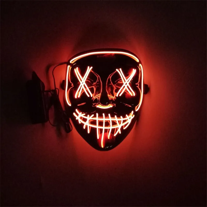 LED Light Poptrend Halloween Mask Led Funny From The Purge Election