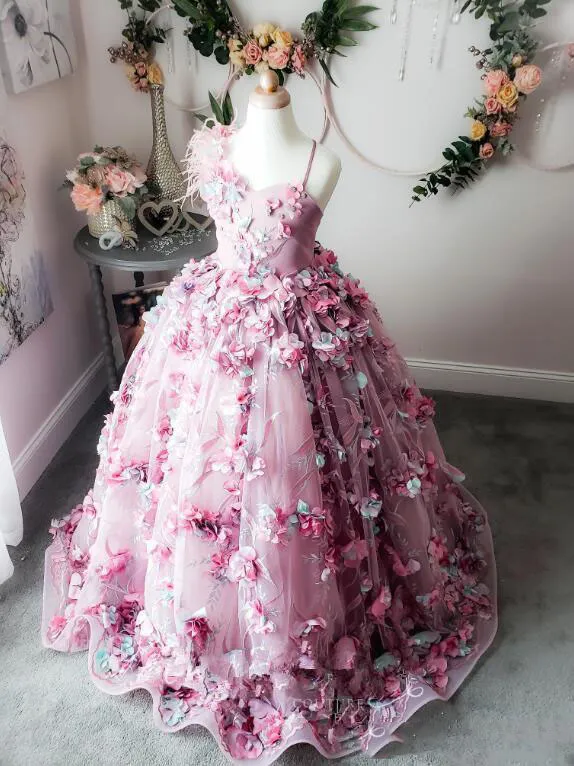 Floral pageant dresses clearance