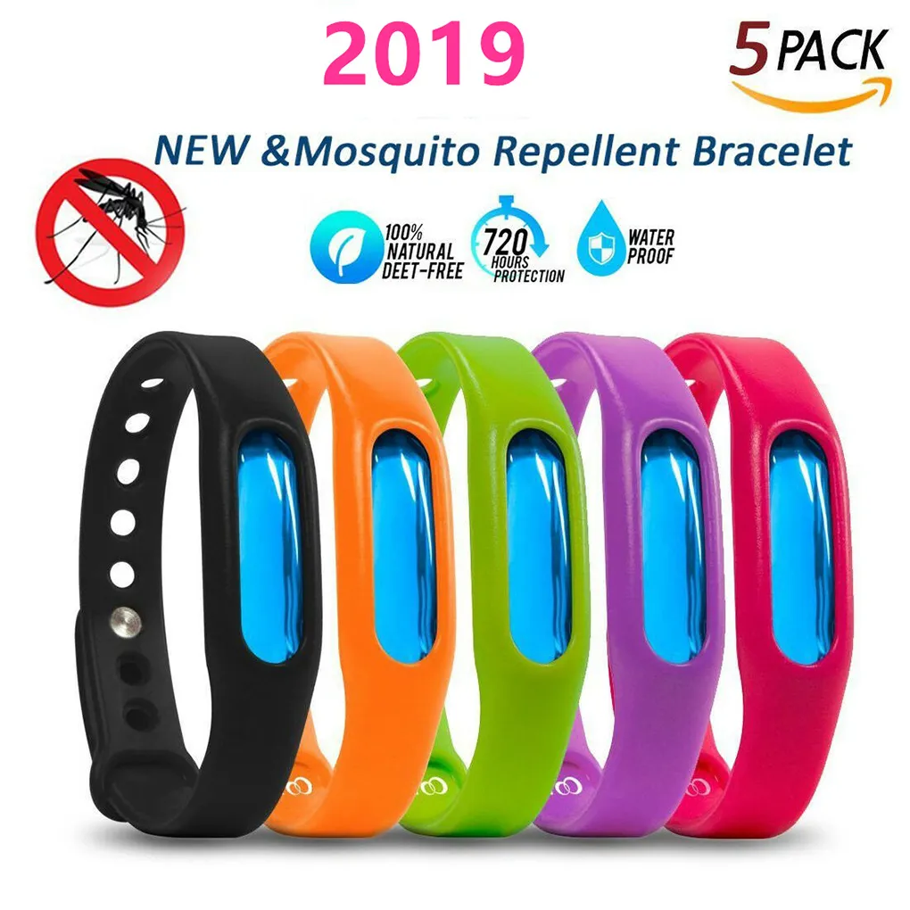Anti Mosquito Pest Insect Wristband silicone Repellente Repeller Cinturino da polso Protezione Bracciale Sicuro Controllo dei parassiti