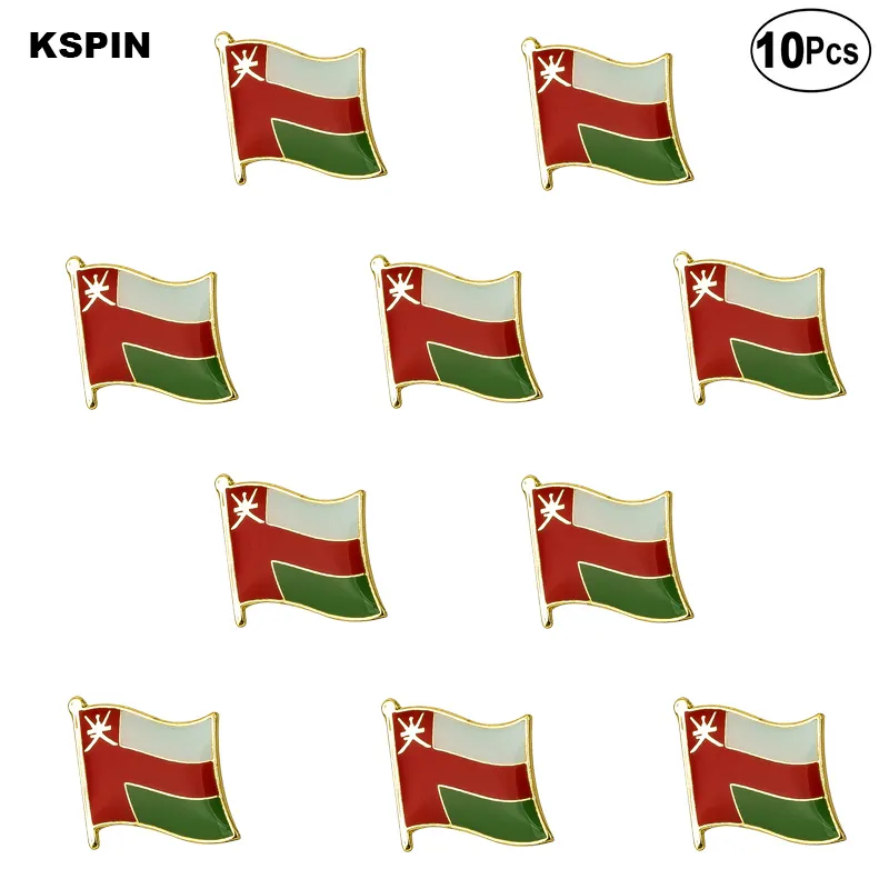 Oman Flag Lapel Pin Flag Badge Brooch Pins Odznaki 10 sztuk dużo