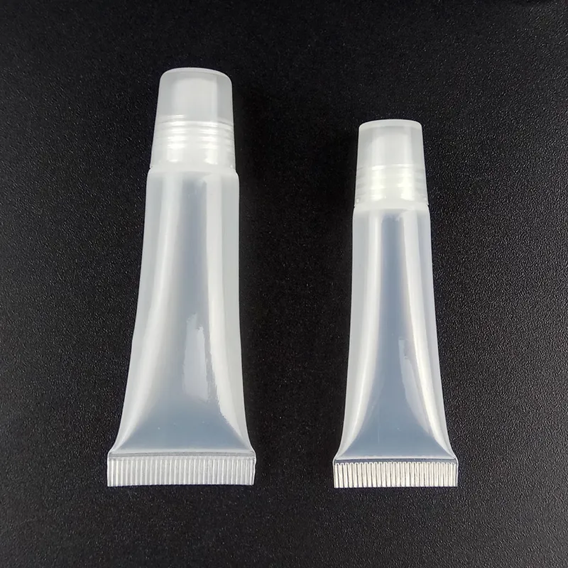 10 tubi cosmetici vuoti riutilizzabili da 5 ml/10 ml, contenitori trasparenti per lucidalabbra, strumenti per il trucco