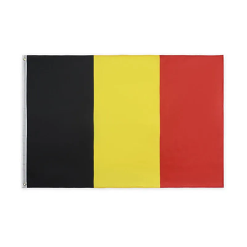 Belgiska banner 3ft x 5ft hängande flagga polyester belgisk nationell flaggbanner utomhus inomhus 150x90 cm för firande