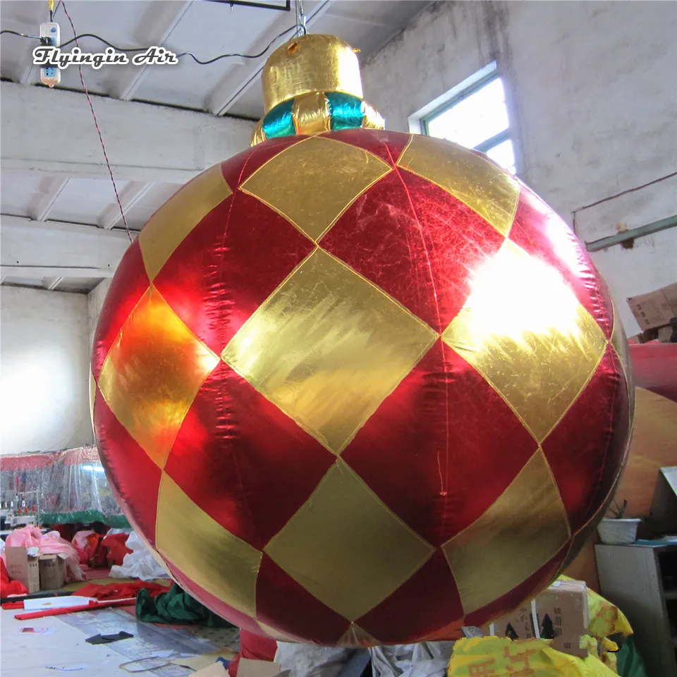 Wholesale Large Inflatable 20cm Outdoor Christmas Baubles Shiny