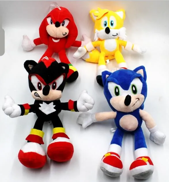 Новый Соник Плюшевые игрушки Sonic The Hedgehog Мягкие игрушки Куклы Hedgehog Sonic & Knuckles Ехидна Мягкие игрушки Плюшевые игрушки 25см Дети подарка