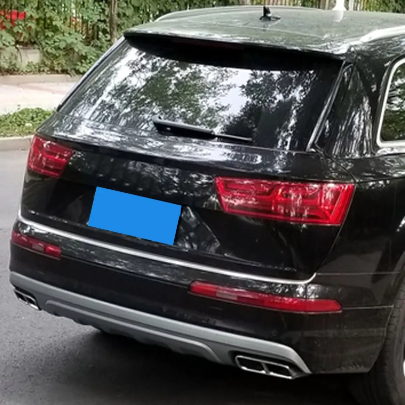 Escape Car Styling Acessórios 2PCS aço inoxidável traseira do silencioso parte final da tubulação Decoração Tampa guarnição Para Audi Q7 2016 2017 2018