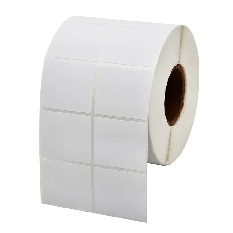 40 20mm-50 40mm blanc blanc 2 rangées papier code à barres adhésif autocollant étiquette paquet étiquette adresse sticker238E