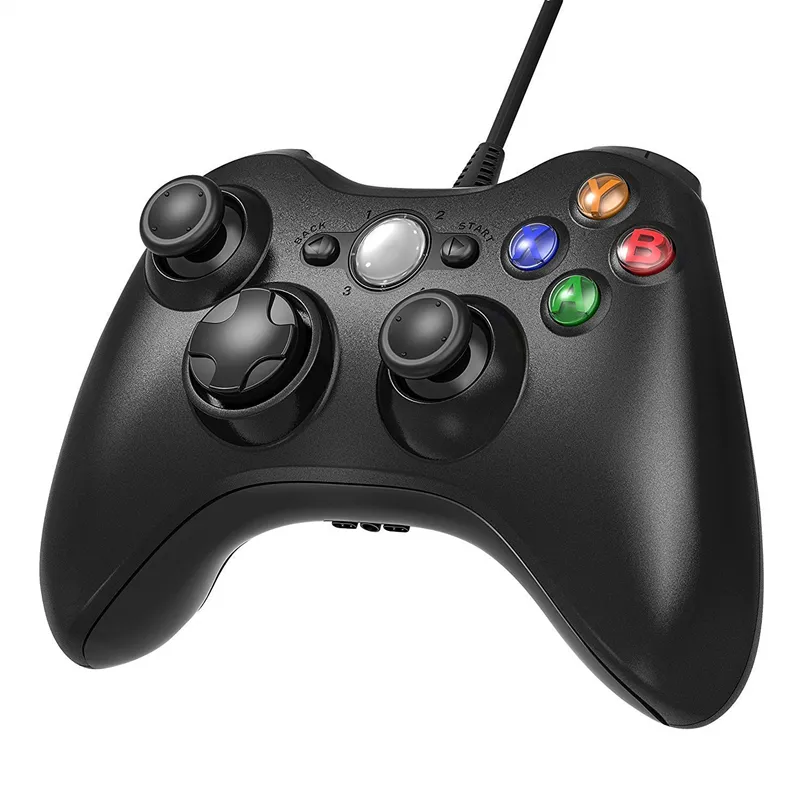 X 360 USB Wired GamePadサポートWin7/8/10システムコントラジョイスティックボックス360 Slim/e ConsoleゲームコントローラーJoypad Free DHL