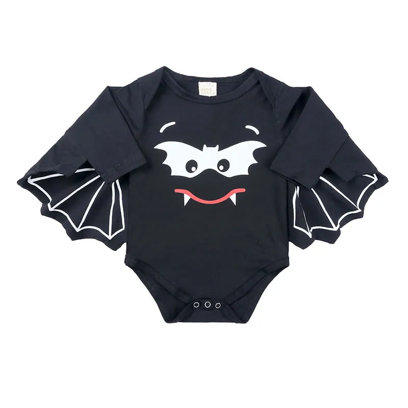 Хэллоуин парик Bat Ползунки для мальчика девочка Одежда Vampirina Новорожденный Печать Мой первый день рождения трико маленький ребенок смешной Комбинезон BodySuit