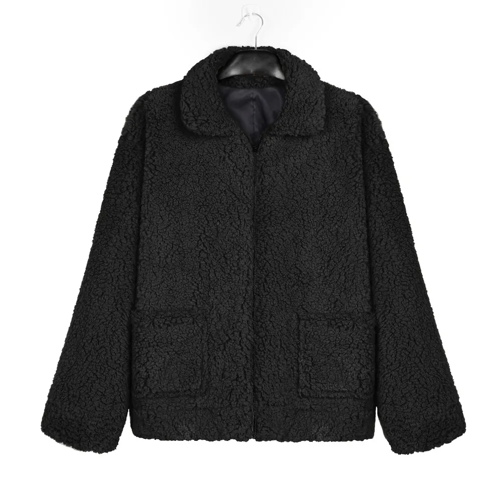 Primark black teddy coat cheap