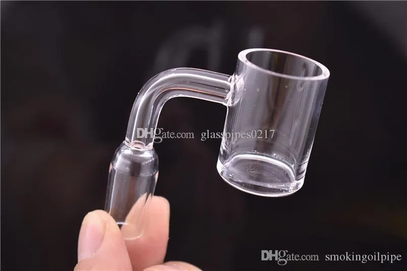 Cheapest 4mm thick banger domeless quartz nail 10mm 14mm 18mm male female 90 Degrees 100% real Quartz Banger Nails free shipping