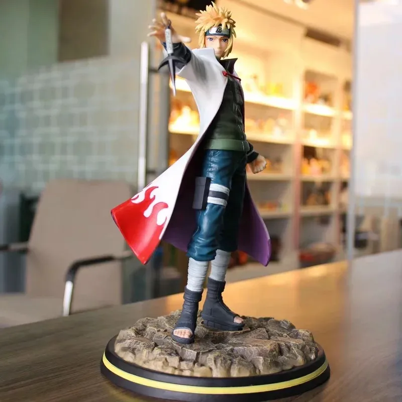 Nueva venta caliente NARUTO Shippuden cuarto Hokage Minato Namikaze sikifuujin regalo 30cm de PVC para los ni os el env o libre