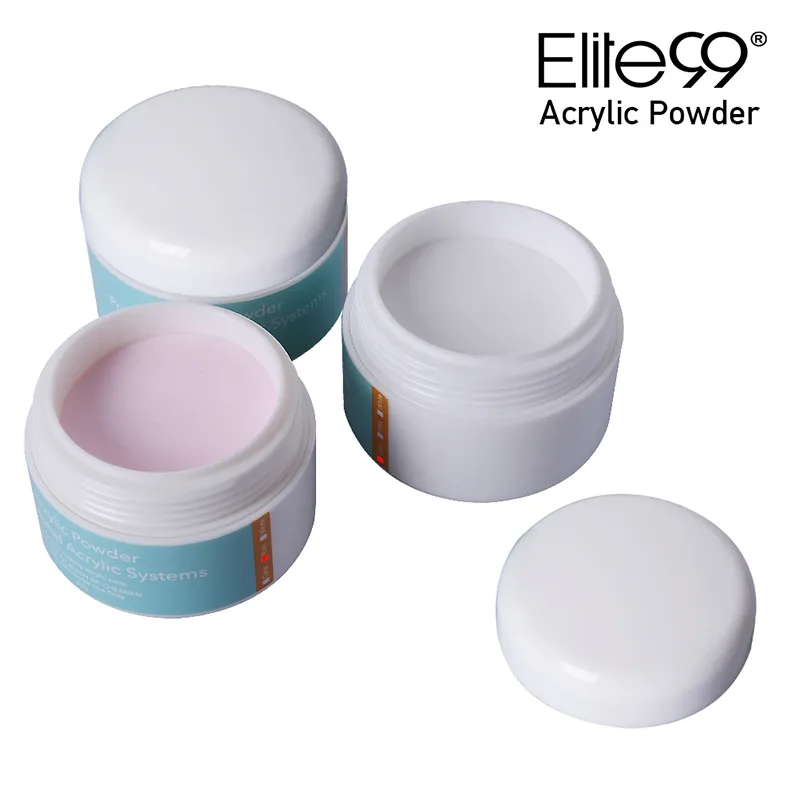 Elite99 Profissional Acrílico Cristal Nail Art Tip Builder Cristal Transparente Manicure Líquido Rosa Branco Claro 15g