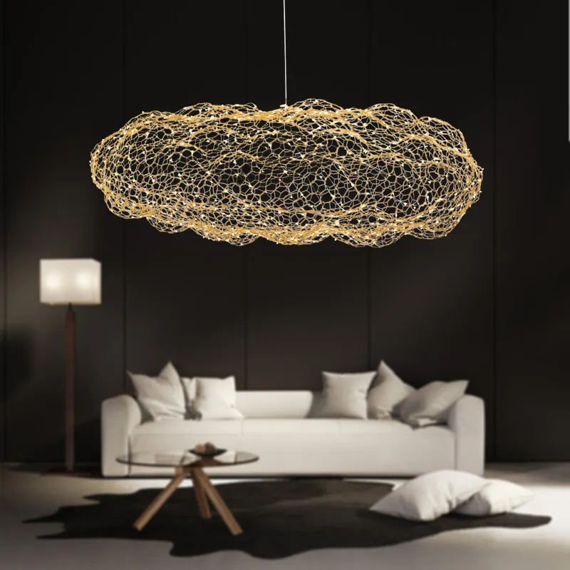 Modern Creative Cloud Light Fixtures LED Pendant Lamp Starry Personlighet Hotel Restaurant Bar Designer Firefly Moderne Luster