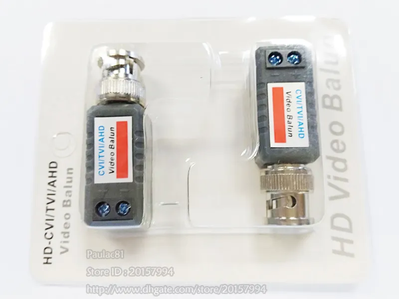 Adattatori UTP, alta qualità COAX CAT5 Telecamera CCTV BNC HD-CVI/TVI/AHD Passive Video Balun Connector Adapter/10PAIRS