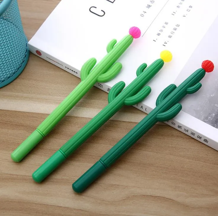 Cactus Gel Pen Escola Escritório Assinatura Pen Personalidade bonito Design Criativo Student Writing Stationery frete grátis SN962