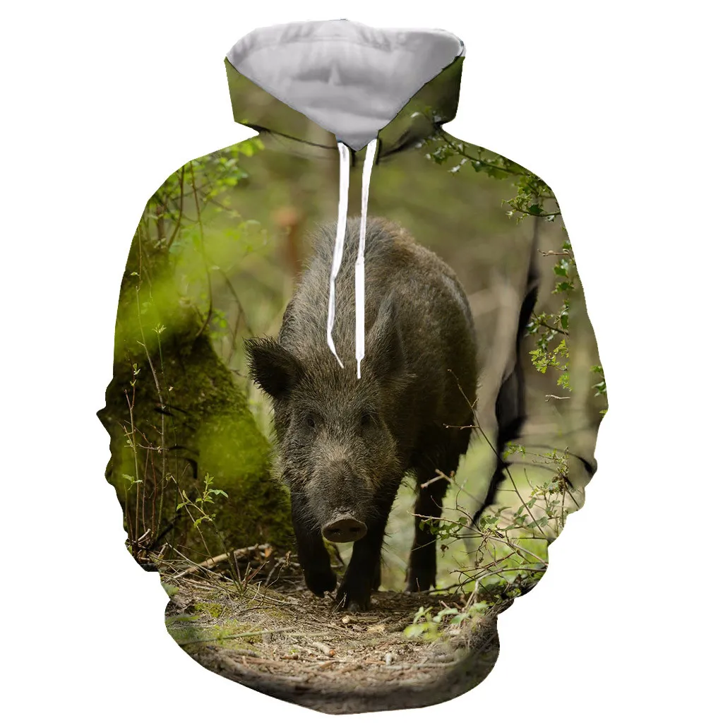 Wild Animal Boar Lustige 3D Printed Männer Frauen Hoodie Sweatshirt Fashion Graphic Hoodie Casual Streetwear Pullover