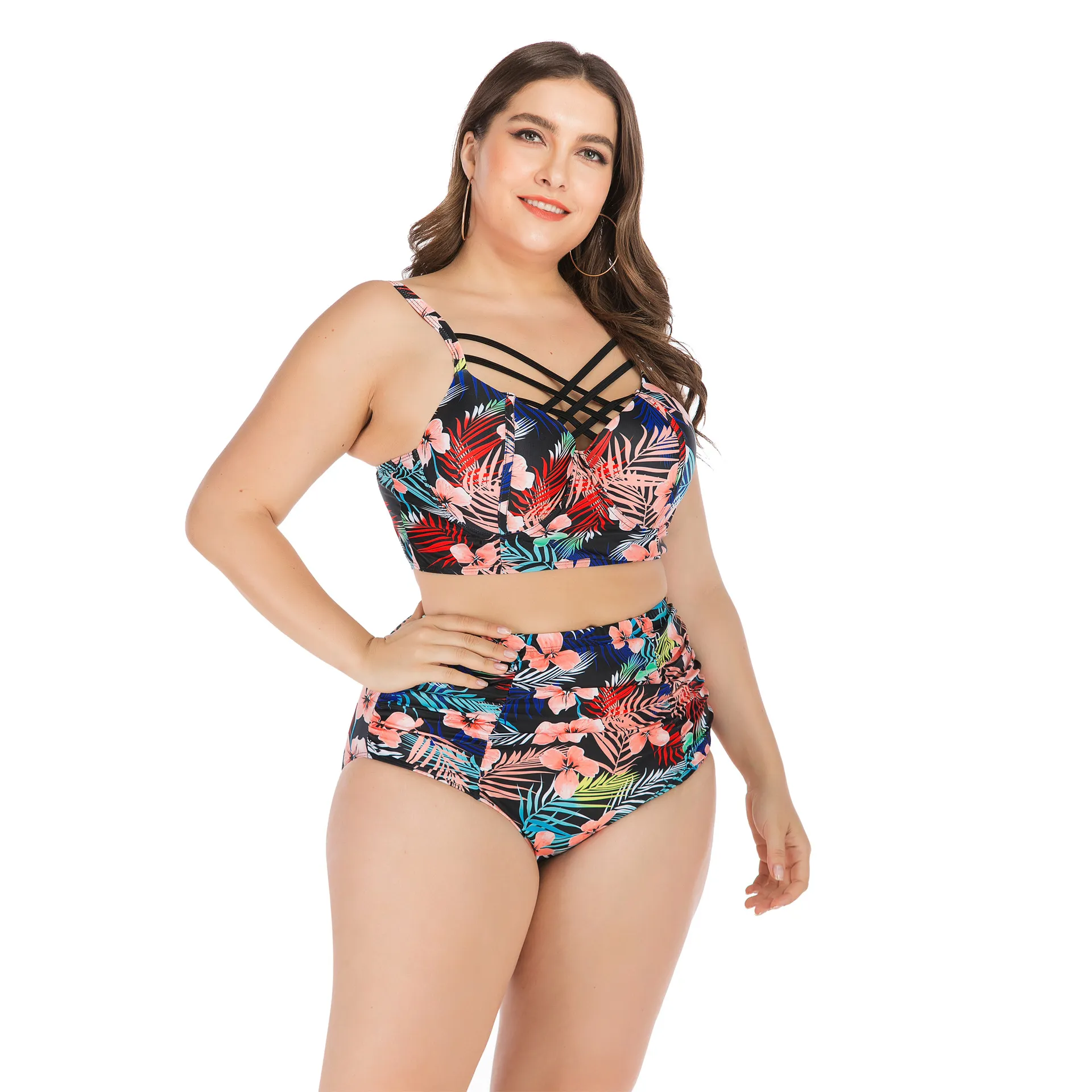 2019 Two Piece Swimsuit Plus Size Swimwear Women Womens Swimsuit Large Size Swimwear Underwire Swimdress Swim Dress From 8 5 DHgate