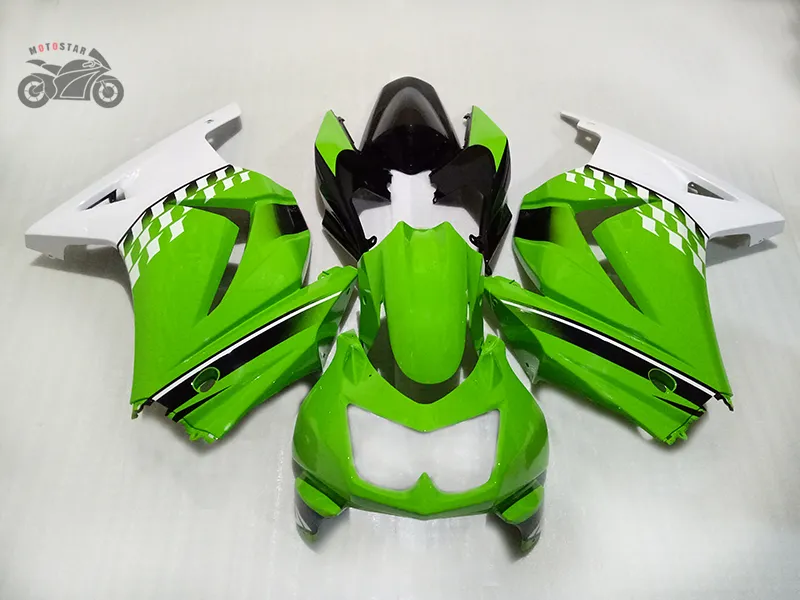 Injeção Personalizada ABS Kit de Feira para Kawasaki Ninja 250R 2008-2014 Ano ZX250R ZX 250 08 09 10-14 EX250 Preto Verde Branco Bodyworks